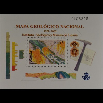 Spanien 2003, Block 122, Plan "Magna" zur systemat. geologischen Kartographie