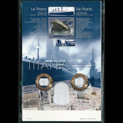 Belgien 2012 Block 168 100. Jahrestag des Untergangs der Titanic