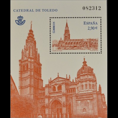 Spanien España 2012, Block 221, Kathedralen, Kathedrale von Toledo, geweiht 1226