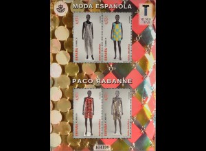 Spanien Spain España 2013, Block 240, Spanische Mode, Kreation von Paco Rabanne