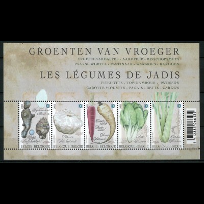 Belgien Belgium 2011 Block 156 Alte Gemüsesorten Mangold Karotte Patisson Cardy