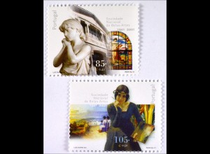 Portugal 2001, Michel Nr. 2499-2500, 100 J. Nat. Gesellschaft d. schönen Künste