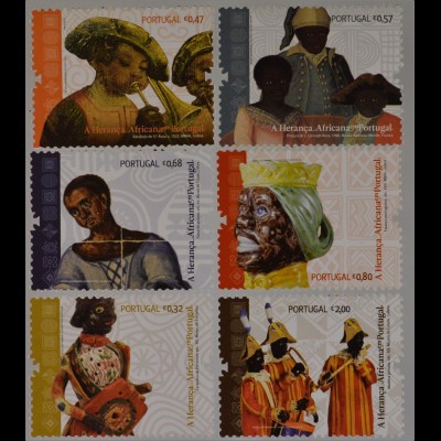 Portugal 2009, Michel Nr. 3397-3402, Afrikanischer Einfluß in der portug. Kunst