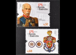 Portugal 2012 Michel Nr. 3696-97 175 Jahre Militärakademie Emblem und Wappen