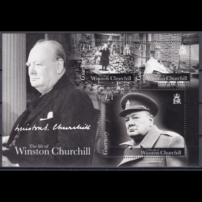 Guernsey 2015 Block 71 50. Todestag von Winston Churchill