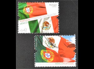 Portugal 2014, Michel Nr. 3939-40, 150 Jahre diplomatische Beziehungen m. Mexiko