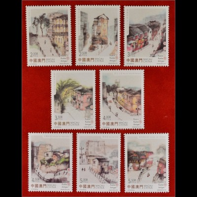 China Macau Macao 2015 Nr. 1990-97 Alte Straßen und Gassen Gemälde