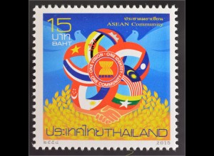Thailand 2015 Michel Nr. 3511 GEM Ausgabe Asean Asean Community Emblem