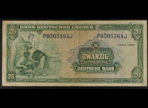 Bundesrepublik Deutschland, Bank Deutscher Länder, 22.8.1949, 20 DM Ro. 260
