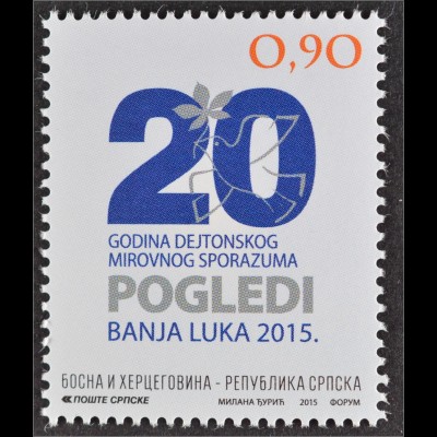 Bosnien Herzegowina Serbische Republik 2015 Nr. 665 20 Jahre Dayton Abkommen