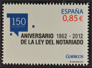 Spanien Spain España 2012 Michel Nr. 4697 150 Jahre Spanisches Notargesetz