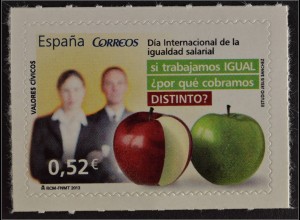 Spanien España 2013 MiNr. 4767 Staatsbürgerliche Werte: Tag der Lohngleichheit