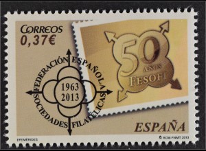 Spanien Spain España 2013 MiNr. 4783 50 Jahre Spanischer Philatelistenverband