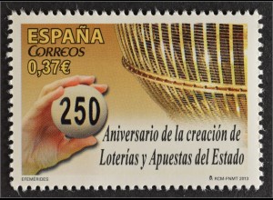 Spanien Spain España 2013 MiNr. 4820 250 Jahre spanische Staatslotterie