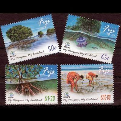 Fidschi Inseln FIJI 2014 Neuausgabe, Mangroven, kpl. Satz mit 4 Werten