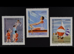 Argentinien Argentina 1987 Nr. 1893-95 Panamerikanische Spiele Rudern