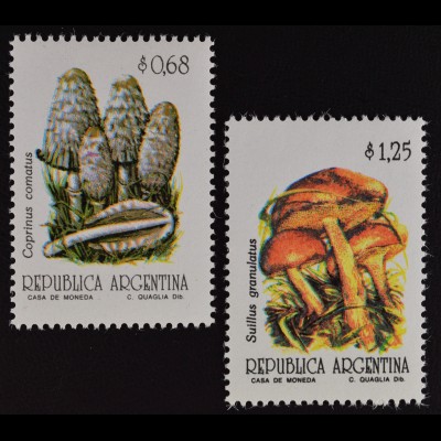 Argentinien Argentina 1992 Michel Nr. 2147-48 Pilze mushrooms