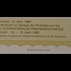 Sonderblatt der Sonderpostkarte 6. Briefmarken Messe Essen 10.4.1986 Handwerk