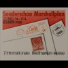 Sonderblatt der Sonderpostkarte Messe Essen 1988 Europa Sonderschau Marshallplan