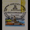 Sonderblatt der Sonderpostkarte Confluentes 2000 in Jahre 1992 Koblenz 