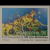 Sonderblatt der Sonderpostkarte Hansephil 1995 Rostock 100 Jahre Mecklenburg