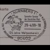 Sonderblatt der Sonderpostkarte Briefmarkenausstellung Nürnberg 1999 UPU