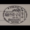 Sonderblatt der Sonderpostkarte Bfm.- + Münzenmesse Rheinland Pfalz Koblenz 2002