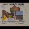 Sonderblatt der Sonderpostkarte Briefmarkenbörse München 1000 Jahre Fürth 2007