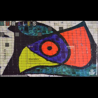 Spanien España 2015 Block 272 Joan Miros Wandmalerei Künstlerisches Erbe