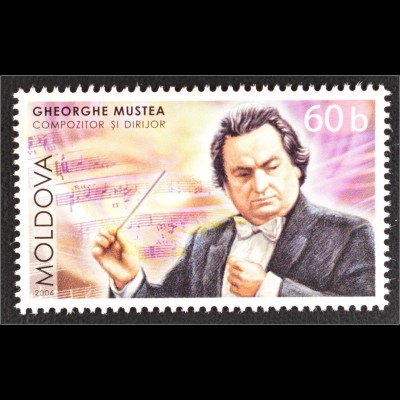 Moldawien Moldova 2006 MiNr. 548 55. Geb. Gheorghe Mustea Komponist Dirigent