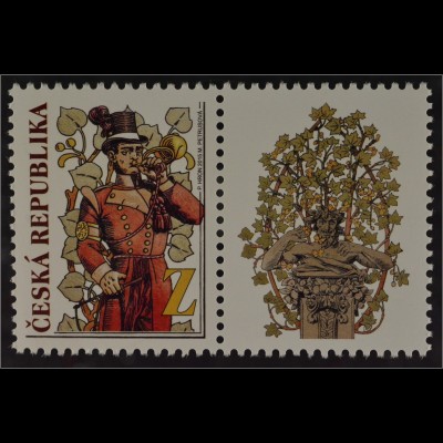 Tschechische Republik 2015 Michel Nr. 870 Postwesen Grussmarke Postillion Horn