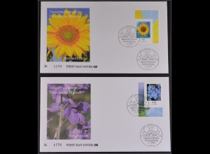 Bund BRD Ersttagsbrief FDC Michel Nr. 2434-35 Freimarken Blumen Botanik