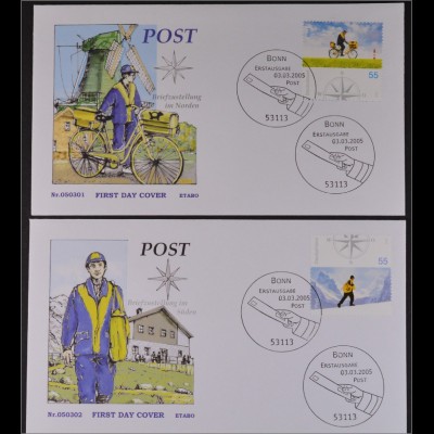 BRD Ersttagsbrief FDC Michel Nr. 2447-48 Post Briefzustellung in Deutschland
