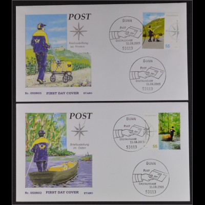 BRD Ersttagsbrief FDC MiNr. 2481-82 Post Briefzustellung in Deutschland