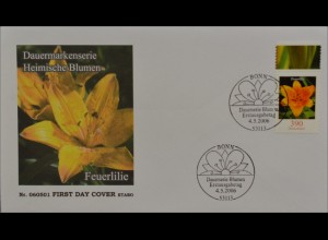 Bund BRD Ersttagsbrief FDC Michel Nr. 2534 Freimarke Blumen Feuerlilie