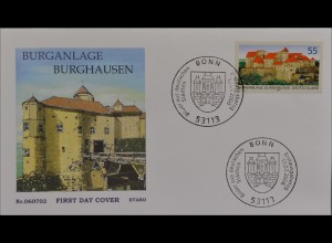BRD Ersttagsbrief FDC MiNr. 2548 Bilder aus deutschen Städten Burg Burghausen