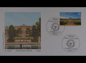 Bund BRD Ersttagsbrief FDC 1. März 2016 Nr. 3216 Burgen Schlösser Sanssouci