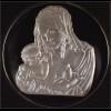 Geschenk zur Geburt Medaille in reinem Silber 40 mm Durchmesser inklusive Etui