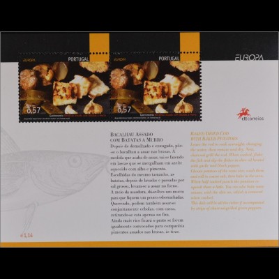 Portugal 2005 Block 209 Europa Gastronomie Kernbohneneintopf mit Fleisch