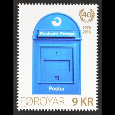 Dänemark Färöer 2016 Nr. 855 40 Jahre Postverkehr Foroyar Postwesen Briefkasten