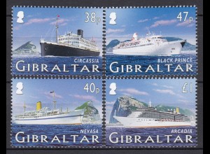 Gibraltar 2005 Michel Nr. 1133-36 Kreuzfahrtschiffe Nevasa Black Prince