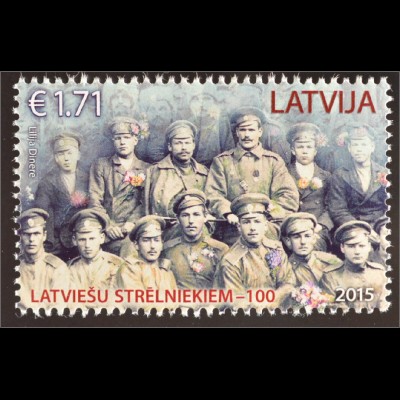 Lettland Latvia 2015 Nr. 965 Lettische Schützen Soldaten Krieg