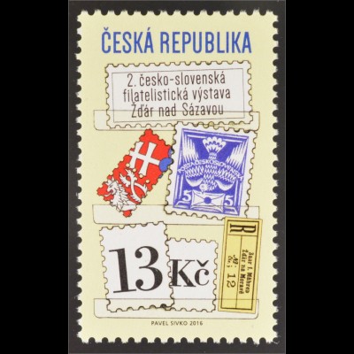 Tschechische Republik 2016 Michel Nr. 880 Zdar und Sazavou Briefmarken