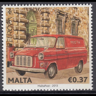 Malta 2013 Michel Nr. 1817 aus dem Markenheftchen Europa Postfahrzeuge