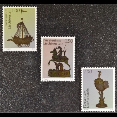 Liechtenstein 2016 Nr. 1803-05 Schätze Silberschmiedekunst Segeschiff Diana