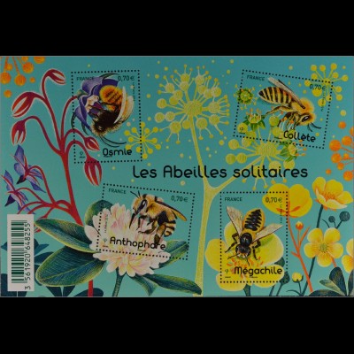 Frankreich France 2016 Block 326 toller Bienenmotivblock für Bienenfreunde