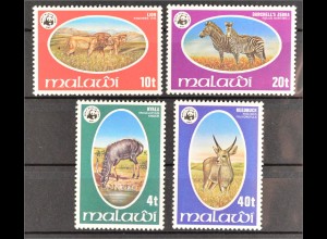Malawi 1978 Nr. 297-00 WWF Weltweiter Naturschutz geschützte Wildtiere