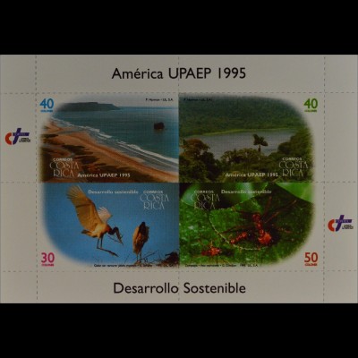 Costa Rica 1995 Michel Nr. 1451-54 Kleinbogen Amerika Naturschutz Jabiru
