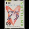 Briefmarkensatz Emblem der IAO Deklaration von Philadelphia 1944 Herz