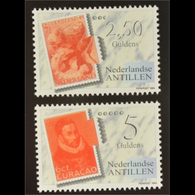 Niederländische Antillen 1994 MiNr. 816-17 A Briefmarkenausstellung FEPAPOST